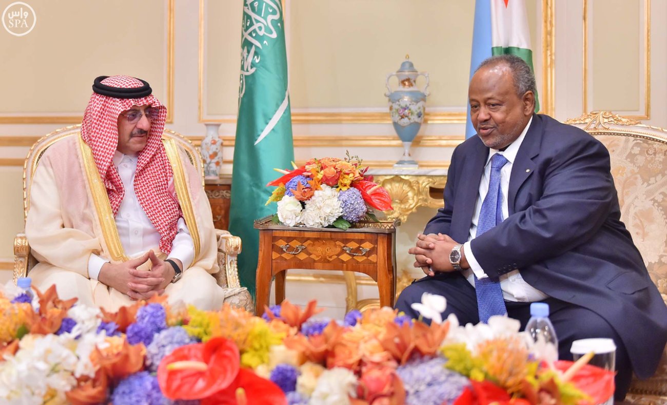 #ولي_العهد يناقش مع رئيس جيبوتي الأحداث بالمنطقة