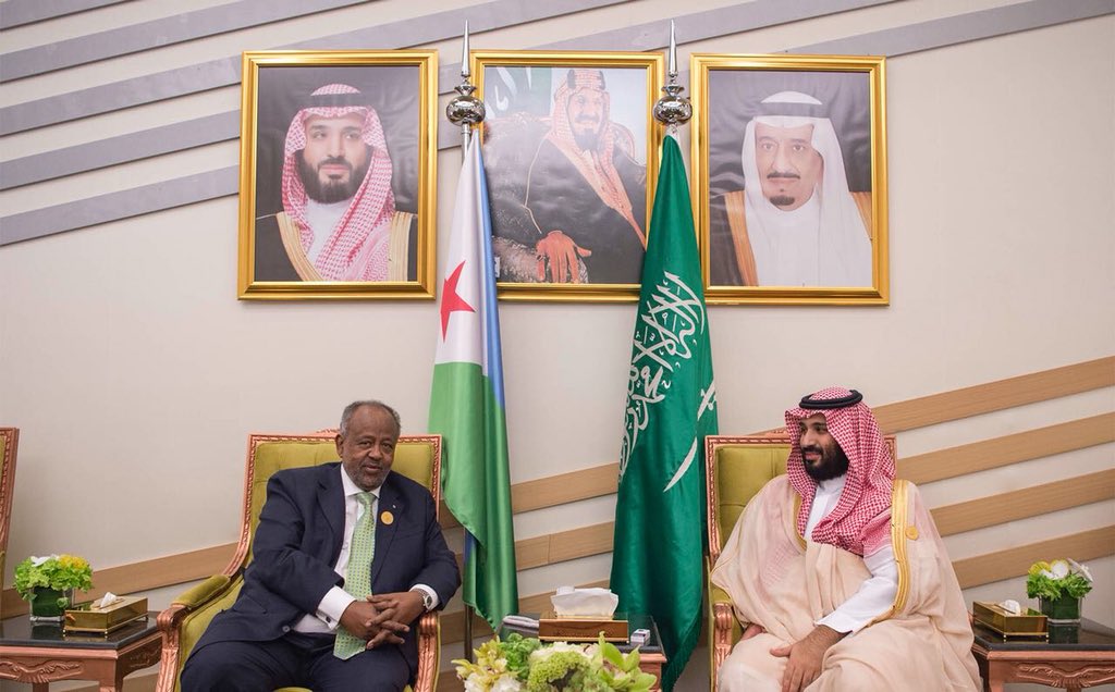 بالصور.. ولي العهد يلتقي رئيسي جيبوتي والسودان