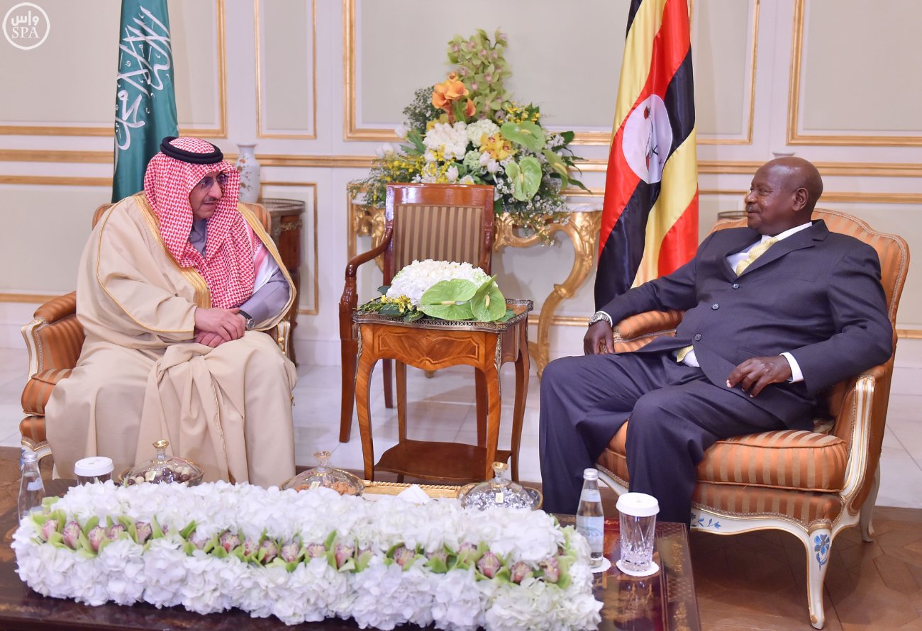 #ولي_العهد يبحث التعاون الأمني مع الرئيس الأوغندي