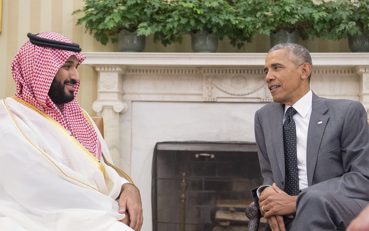 أوباما لولي ولي العهد : ملتزمون بالتعاون مع السعودية والعمل معها لدعم أمن واستقرار الشرق الأوسط
