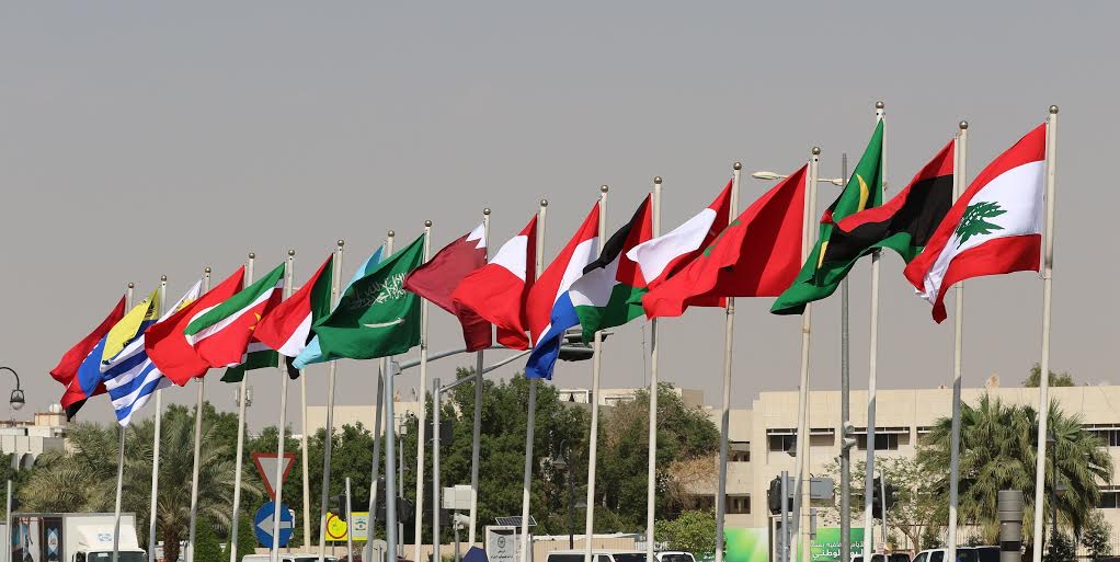 شاهد بالصور.. #الرياض تزدان بأعلام 34 دولة