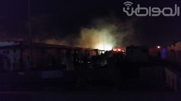 بالصور.. مدني البرك يباشر حريقاً اندلع بمستودع المستشفى العام